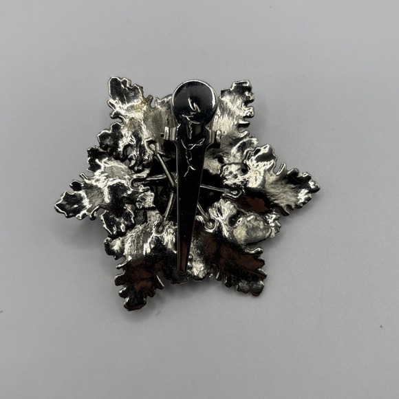 Vintage Signed Sylvia Dahl Frog And Leaf Lily Pad Dress Clip Scarf Clip RARE - Picture 2 of 5